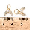 Rack Plating Brass Micro Pave Clear Cubic Zirconia Charms KK-D097-06G-3