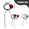 FIBLOOM 6Pcs 6 Colors Velvet Flower Collar Choker Necklaces Set NJEW-FI0001-09-2