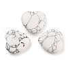 Mother's Day Gifts Heart Synthetic Howlite Palm Stones G-C134-06A-05-1