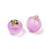 Transparent Glass Apple Pendants X1-DGLA-E004-16H-2