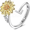 Adjustable Brass Rhinestone Rotating Cuff Rings FS-WG5B177-12-1