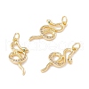 Brass Micro Pave Clear & Green Cubic Zirconia Pendants KK-G415-34G-1