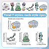 SUNNYCLUE 7 Styles Chemical Theme Enamel Pins JEWB-SC0001-52-2