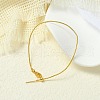 Rack Plating Brass Snake Chain Adjustable Slider Bracelets Making for Women BJEW-G735-11G-3