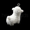 Flocky Resin Pendants FIND-I044-26-2