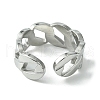 304 Stainless Steel Open Cuff Ring RJEW-L110-037P-3