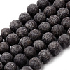 Natural Snowflake Obsidian Beads Strands G-Q462-72-8mm-1