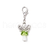 10Pcs Mushroom Angel Glass & Lampwork Pendant Decorations HJEW-MZ00234-4