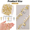 CHGCRAFT 2 Rolls 2 Colors Plastic Diamond Beaded Trim OCOR-CA0001-32-2