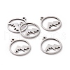 201 Stainless Steel Laser Cut Pendants STAS-S105-T901-1S-1