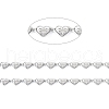 Tarnish Resistant Handmade 304 Stainless Steel Heart Link Chains CHS-M004-09P-2