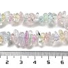 Transparent Crackle Glass Beads Strands GLAA-U004-01B-4