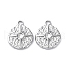 Tarnish Resistant 304 Stainless Steel Pendant Cabochon Settings STAS-P324-35P-2