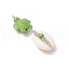 7Pcs 7 Styles Natural Cowrie Shell & Starfish Turtle Dyed Synthetic Turquoise Pendants PALLOY-JF03935-01-4