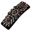 Cloth & Alloy & Glass Rhinestone Snap Hair Clips PW-WG79D0C-05-1