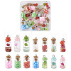 Fashewelry 28Pcs 4 Style Glass Wishing Bottle Pendant Decorations GLAA-FW0001-01-2