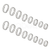 Unicraftale 16Pcs 8 Size 201 Stainless Steel Textured Plain Band Rings Set for Women RJEW-UN0002-77P-1