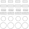 Gorgecraft 72Pcs 6 Style Number 8 & 9-shaped Alloy Swimsuit Bra Tops FIND-GF0006-13-1