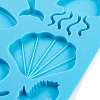 Ocean Theme Mixed Marine Organism DIY Pendant Silhouette Silicone Molds DIY-Q034-04-4