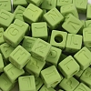 Rubberized Style Opaque Acrylic Beads OACR-K007-013D-2
