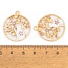 Rack Plating Alloy Enamel Pendants FIND-A040-07A-02G-3
