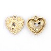 Nickel Free & Lead Free Golden Plated Alloy Heart Pendants PALLOY-J218-175G-NR-1
