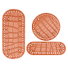 WADORN® 3Pcs 3 Style PU Leather Flat Round Bag Bottom FIND-WR0004-43B-1