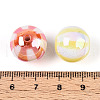 UV Plating Opaque Acrylic Beads OACR-T028-12mm-65-3