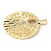 Brass Micro Pave Cubic Zirconia Pendants X-KK-K298-47G-2