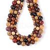 3 Style Natural Wood Beads Strands WOOD-LS0001-34-1