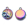 Rack Plating Rainbow Color Alloy Pendants PALLOY-S180-323-3