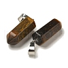 Natural Tiger Eye Pendants G-Z067-07P-04-3