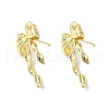 Brass Studs Earrings Findings KK-K371-24G-2