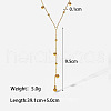 304 Stainless Steel Ball Chain Long Tassel Y Necklaces for Women FS-WG75565-01-6