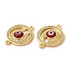 Rack Plating Real 18K Gold Plated Brass Micro Pave Clear Cubic Zirconia Connector Charms ZIRC-L102-03G-4