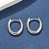 Oval Brass Hoop Earrings EJEW-D320-09P-1