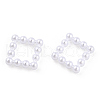 ABS Plastic Imitation Pearl Linking Rings OACR-T015-08-01-3