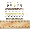 100Pcs 5 Color Iron Ends with Twist Chains DIY-FS0003-54-6