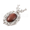 Dyed & Heated Natural Red Tiger Eye Pendants G-A226-02P-07-2