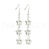 Transparent Acrylic Star Dangle Earrings EJEW-JE06056-1