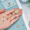 8Pcs 4 Styles 201 Stainless Steel Flat Round Stud Earring Findings STAS-LP0001-18-3