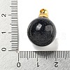 Synthetic Blue Goldstone Perfume Bottle Pendants G-K338-22G-10-3