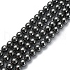 Non-Magnetic Synthetic Hematite Beads Strands G-H1624-8mm-2-1