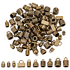   120Pcs 10 Styles Tibetan Style Alloy Cord Ends TIBE-PH0002-20-1