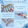 Fingerinspire 1Pc Flower Brass Rhinestone Ornament Accessories OHAR-FG0001-04C-4