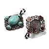 Synthetic Turquoise Rhombus Pendants G-K363-02R-18-2