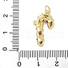 Brass Micro Pave Cubic Zirconia Pendants KK-P293-31G-3