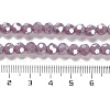 Electroplate Opaque Glass Beads Strands EGLA-A035-P6mm-A11-4