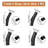 Unicraftale 4Pcs 4 Styles Column 304 Stainless Steel Matte Bayonet Necklace Clasps with Push Button STAS-UN0052-64-3