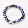 Natural Sodalite Beaded Stretch Bracelets BJEW-Q692-59-8mm-1